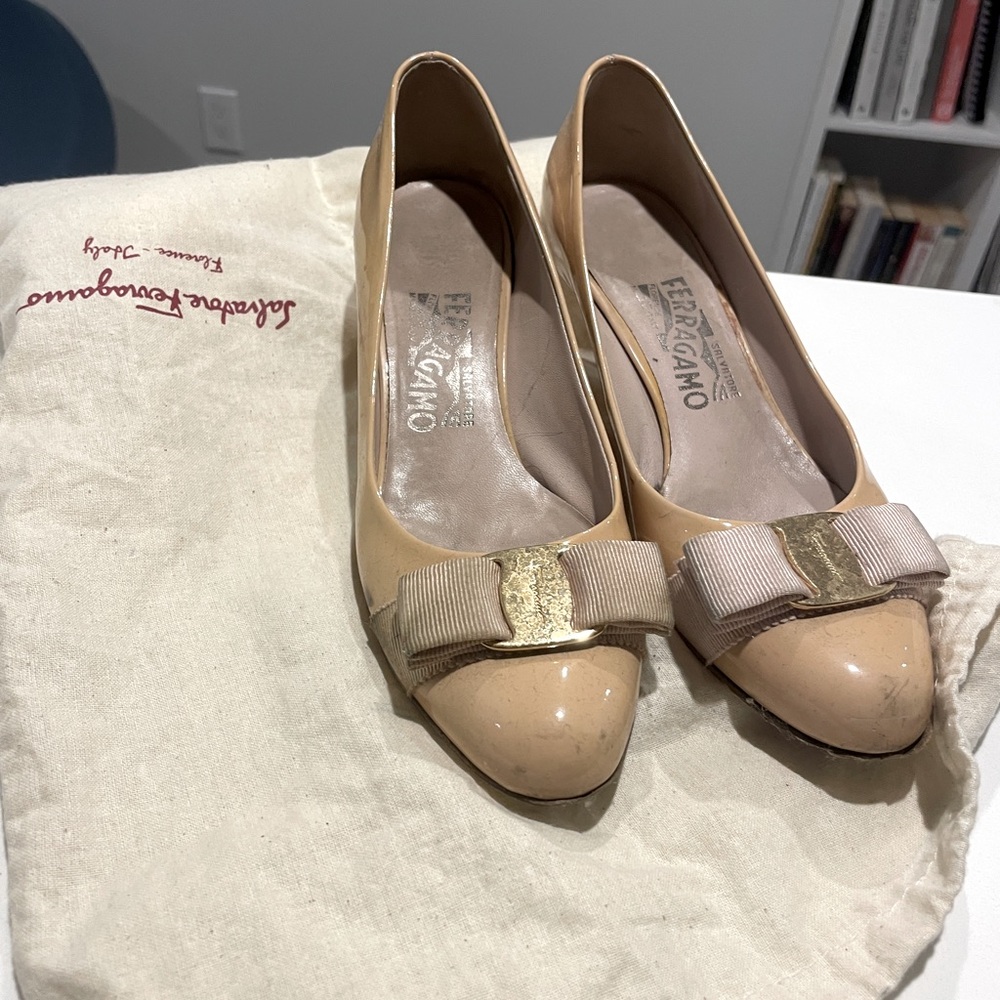Salvatore Ferragamo Pink Kitten Heels